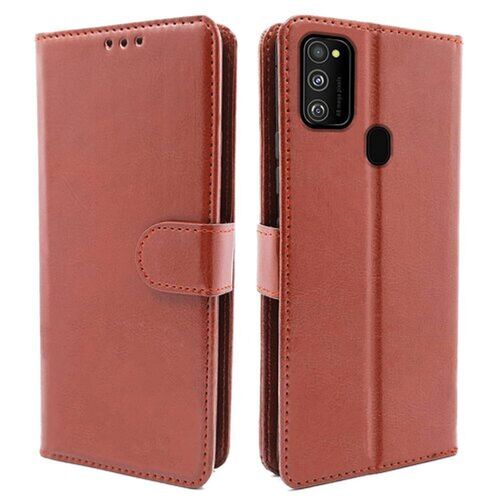 Leather Flip Back Cover - 6.5 Inch Multi Color Square Design, Magnetic Locking, Fingerprint & Camera Protection
