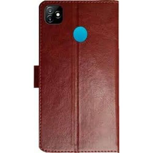 Premium Leather Finish Flip Cover - 6.5 Inch Size, Multi Color Design With Magnetic Locking Feature For Itel Vision 1 Mobile Safety