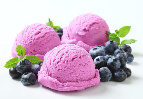 Gorgeous Shade Of Purple Summer Blueberry Flavor Gluten-Free Ice Cream 