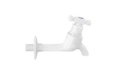 Round 15 Mm White Pvc Plastic Faucet For Bathroom Fittings With Anti Leakage Properties