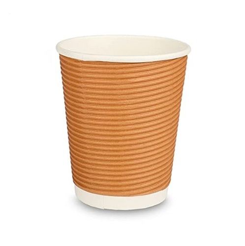 Bio Degradable Disposable Light Weight And Eco Friendly Plain Orange Paper Cups