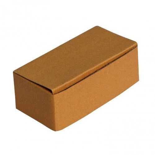 Glossy Lamination 3 Ply Brown Cardboard Rectangular Folding Carton Box