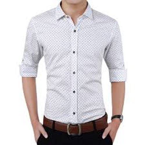 Light-Weighted Regular Fit Single Collar Comfortable Mens White Cotton Shirt Age Group: 20-25