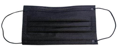 Disposable Non Woven 3 Ply With Elastic Ear Loop Black Face Mask 