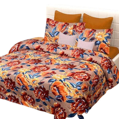 Breathable Comfortable Skin Friendly Soft Durable Multicolor Cotton Double Bed Sheets