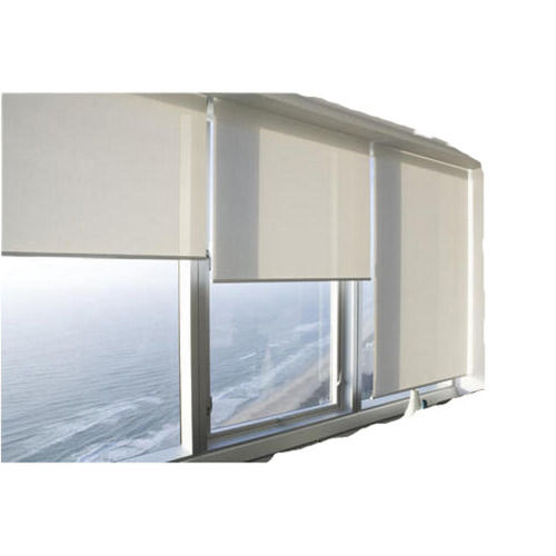 5 Mm Thick Durable And Horizontal Plain Manual Fiber Roller Window Blind