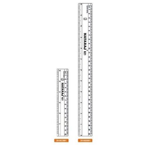 Rectangular Strong And Durable Most Useful And Safe 30 Cm Scale Natraj Transparent Plastic Ruler 