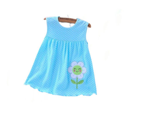 Comfortable And Breathable Casual Wear Sleeveless Printed Girls Cotton Frock 