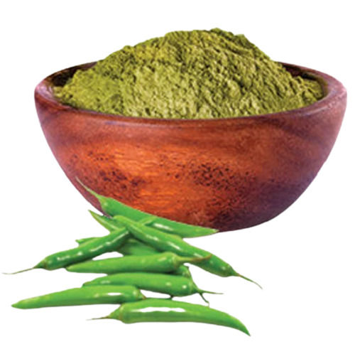 Pure And Dried Fine Ground Spicy Taste Green Chilli Powder 