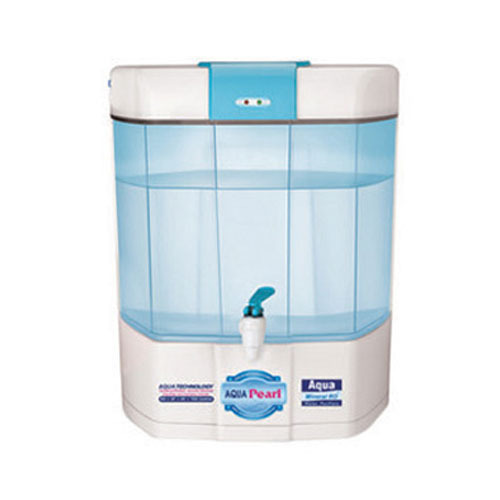 प्लास्टिक व्हाइट एंड ब्लू एक्वा पर्ल रो+यूवी वॉल माउंटेड वाटर प्यूरीफायर क्षमता 12 लीटर