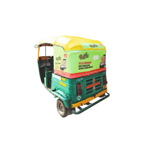 Rexine Three Wheeler Auto Rickshaw Hood Advertising - Color: Multicolor