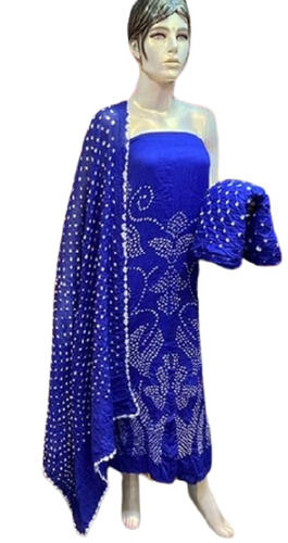 Women Soft And Lustrous Sitara Worked Cotton Silk Blended Unstitched Suit With Dupatta 