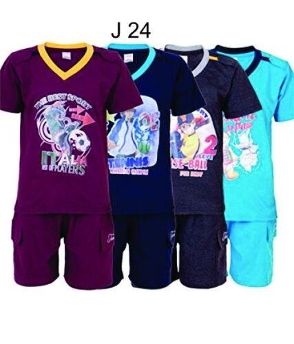 Casual Wear Half Sleeve Printed V Neck Kid Cotton T-Shirt with Regular Fitting