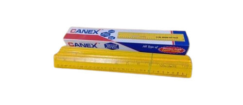 Wood Yellow 12 Inch 30 Centimeter Canex Wooden Measuring Scale For Multipurpose Use