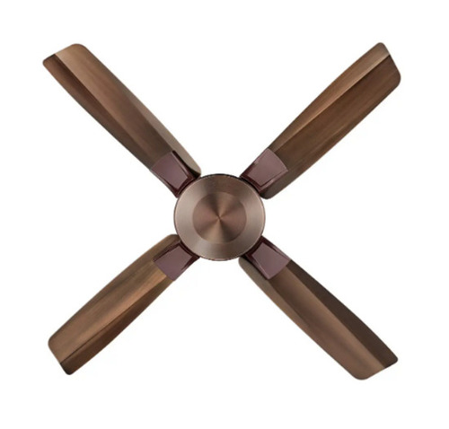 Modern Metal Ceiling Fan - 1320mm Blade Diameter, Brown Color | 4 Blades, 5 Speed Settings, 3 Light Modes, Remote Control, Energy Efficient