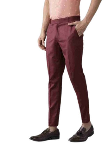 Polyester Designer And Lightweight 100 Percent Cotton Made Mens Plain Casual Trouser