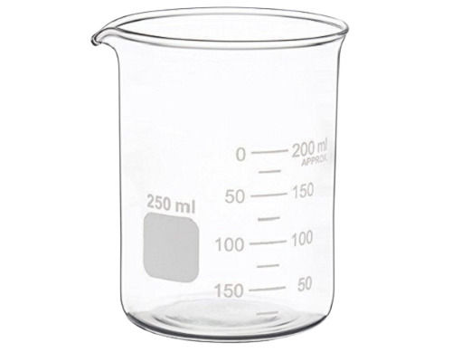 Borosilicate Glass Beaker Transparent Capacity 250 Ml For