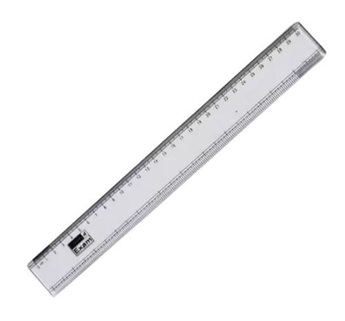 Rectangle 30 Centimeter Lightweight And Durable Rectangular Plastic Scale For Stationery