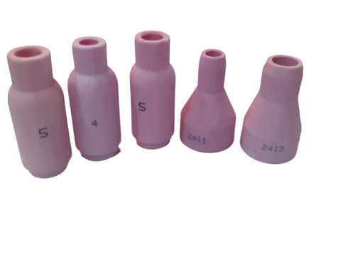 Aluminum Alloy Highly Durable Ceramic Welding Nozzle Pink Alumina Ceramic For Tig Welding