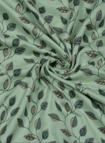 Rayon Fabric - 58 Inch Width, 280 GSM | Stylish Leaf Print in Pink, Peach, Green, Yellow, Blue, and Grey, Comfortable and Washable