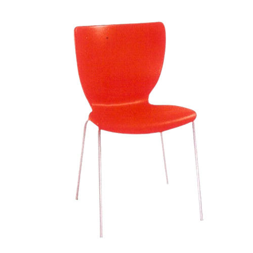 Orange 58 X 48 X 105 Centimeter Stainless Steel And Polyvinyl Chloride Plastic Chair 