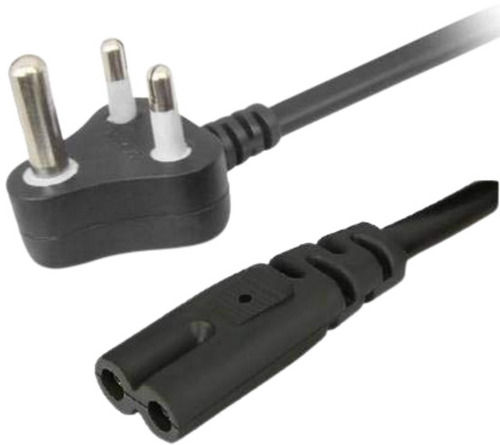 Black Rubber And Plastic Body 220 Voltage Two Pin Power Cord For Laptop Adapter