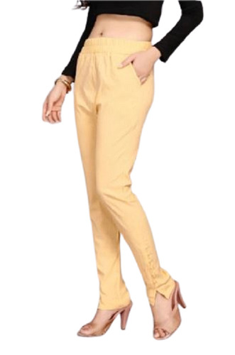 Cotton Viscose Straight Pants With Golden Piping-Metallic Black