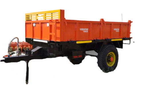 Hydraulic Tipping Trailer Iron Material 1000 Kilogram Max Load For Surface Transportation Of Materials