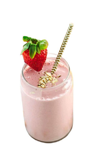 Fat 2% Pink Strawberry Soya Smoothie Milk Shake Flavor Fruity