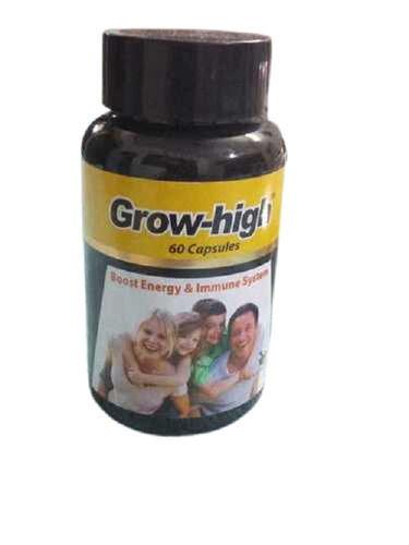 Grow High Herbal And Ayurvedic Capsule For Boost Energy And Immune System, Pack Of 60 Capsule Dry Place