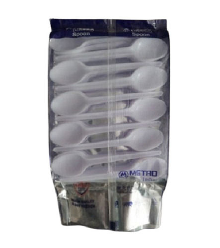 White Disposable Plastic Spoon 2.2 Gram 4 Inch For Party 