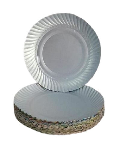 White Plain Paper Plate Round And Plain 8 Inch For Parties 