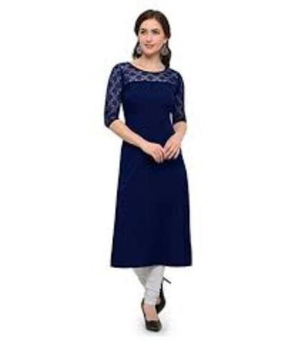 Fancy Style-full Silky Cottons Ladies Long Kurti