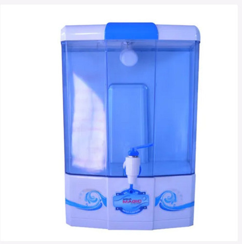 सफ़ेद और नीला एक्वा ग्लेंस RO वाटर प्यूरीफायर, ABS मटीरियल, 8 लीटर स्टोरेज क्षमता, घर के लिए इंस्टॉलेशन टाइप: वॉल माउंटेड