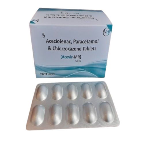 Aceclofenac Paracetamol And Chlorzoxazone Tablets, Pack Of 2X5X10 Tablets  General Medicines