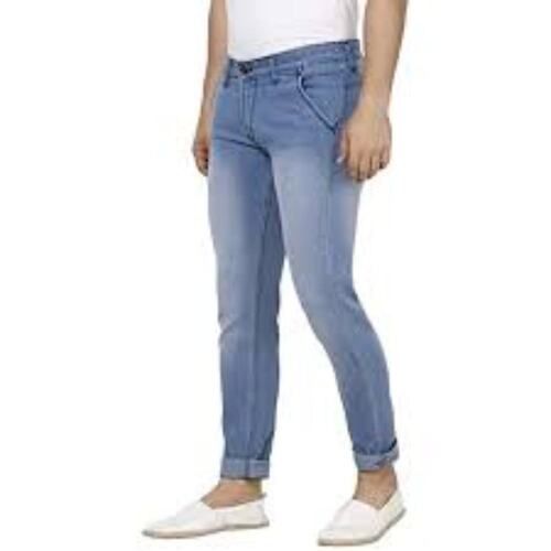 mens ragular fit plain dyed comfort look forward blue denim jeans 504