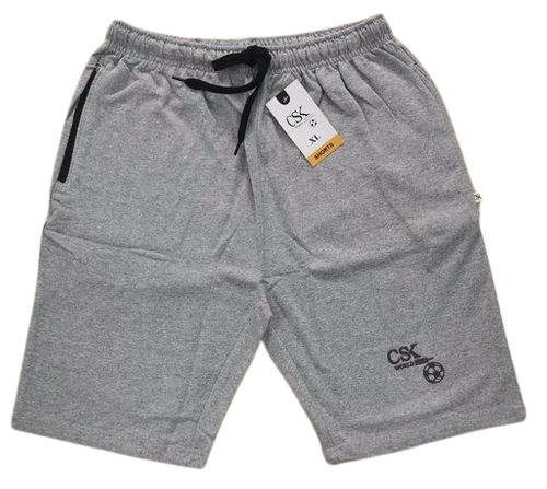 Mens Grey Cotton Shorts