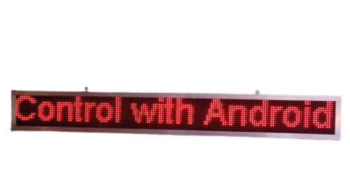LED Scrolling Display - 5.3 ft x 0.7 ft | IP65 Waterproof Mobile/PC Control Super Bright Premium Quality Graphics Lifetime Support