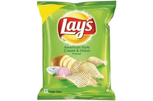 Pack Of 28 Gram American Style Cream And Onion Lays Potato Chips
