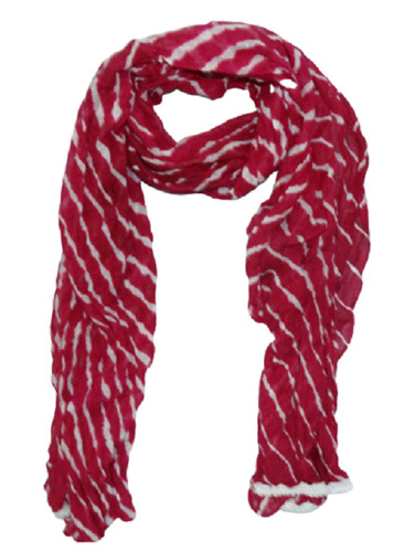 2.5 Meter Quick Dry And Washable Printed Cotton Dupatta For Women - Cotton, 2.5 Meters, Red And White | Breathable, Easy to Wash, Dry Cleanable, Casual Wear