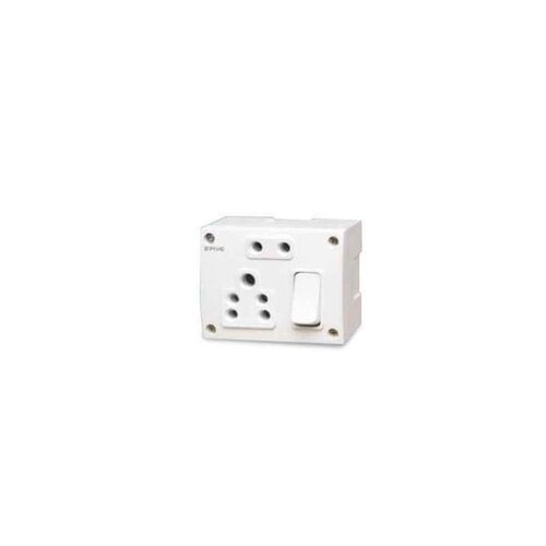 Thermoplastic B-Five Polycarbonate 3 In 1 Combined With Box White Electrical Switches Board 