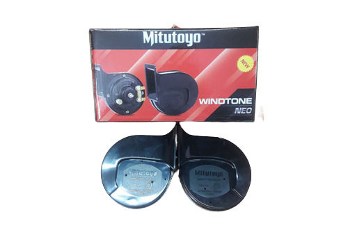 Mitutoyo Windtone Neo Automobile Horn, 12voltage, Plastic Material, 190 Db Sound Level, For Four Wheeler