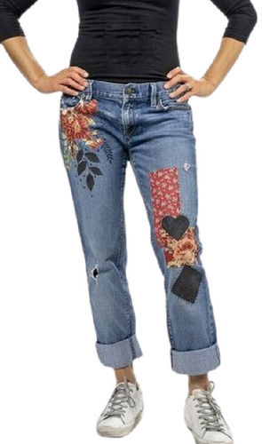 Soft And Stretchable Fashionable Printed Jeans For Ladies