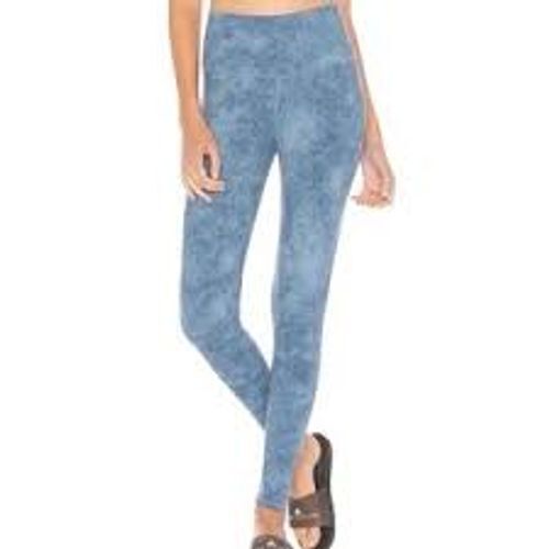 Indian Trendy Stunning Look Stretchy& Comfy Plain Pure Cotton Blue Leggins 