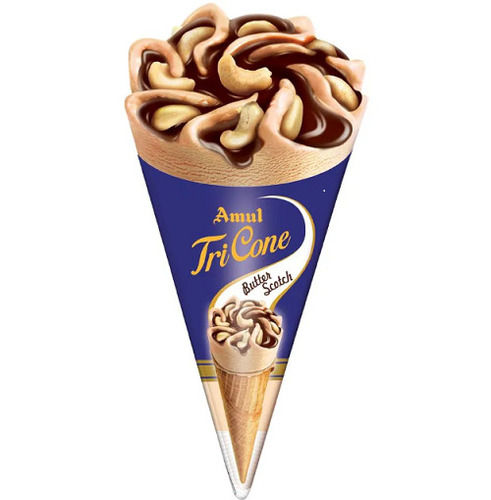 35 Grams Sweet And Delicious Chocolate Flavor Tri Cone Ice Cream