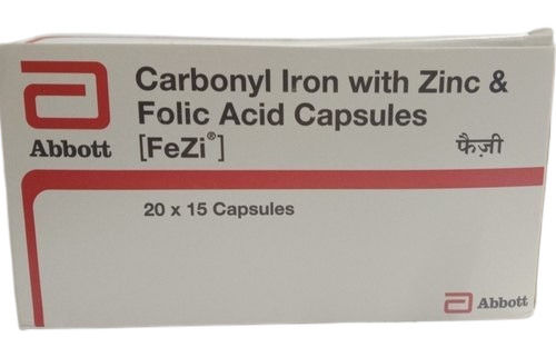 Carbonyl Iron Zink With & Folic Acid Capsules, Pack Of 20x15 Capsules 