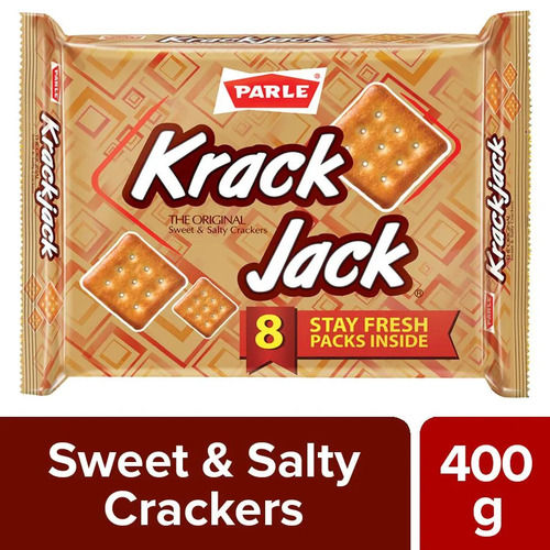 Crunchy Crispy And Delicious Texture Sweet & Salty Parle Krack Jack Biscuit