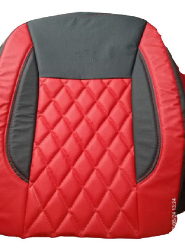 Red And Black Leather Car Seat Covers, Seat Type Front And Back, Thickness 6 Mm