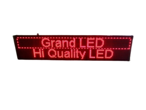 LED Scrolling Display - IP65 Water Resistant, 5.3ft x 1.1ft Red - Wi-Fi Control, Super Brightness, Outdoor Use, 1 Year Warranty, Lifetime Support