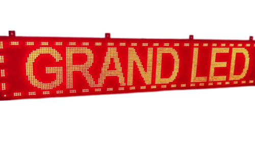 Scrolling LED Display - 6.4 ft x 1.1 ft | IP65 Waterproof, Wi-Fi Mobile/PC Control, Super Bright Red Text, Free Graphics Designs, Lifetime Customer Support